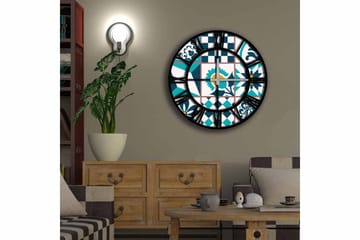 Diyadin Dekorklokke 50 cm Rund - Flerfarget - Interiør - Veggdekorasjon - Klokker