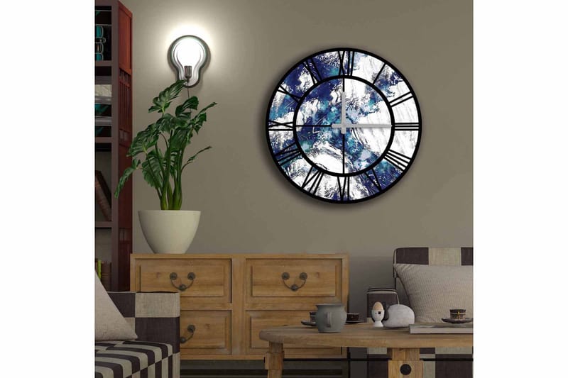 Diyadin Dekorklokke 50 cm Rund - Flerfarget - Interiør - Veggdekorasjon - Klokker