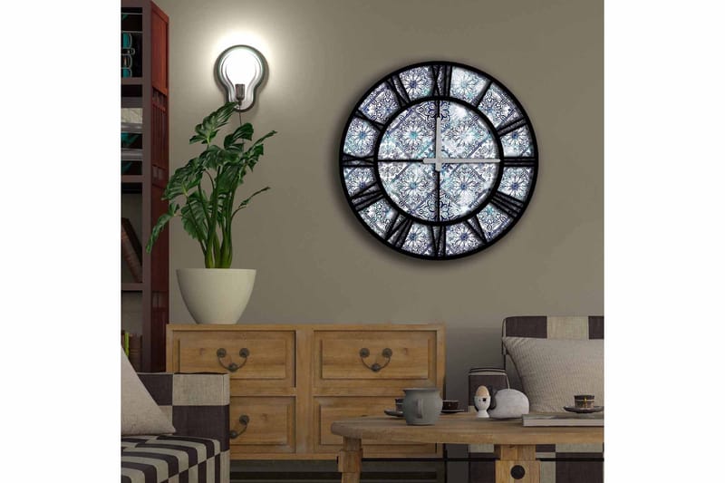 Diyadin Dekorklokke 50 cm Rund - Flerfarget - Interiør - Veggdekorasjon - Klokker