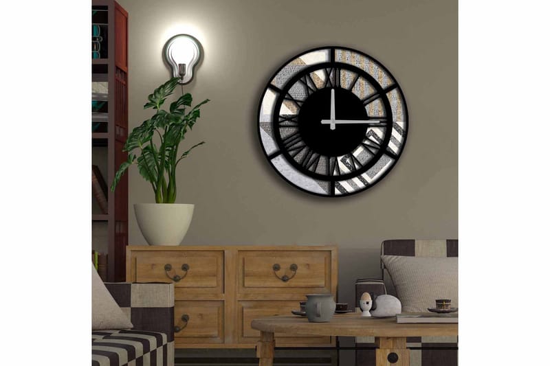 Diyadin Dekorklokke 50 cm Rund - Flerfarget - Interiør - Veggdekorasjon - Klokker