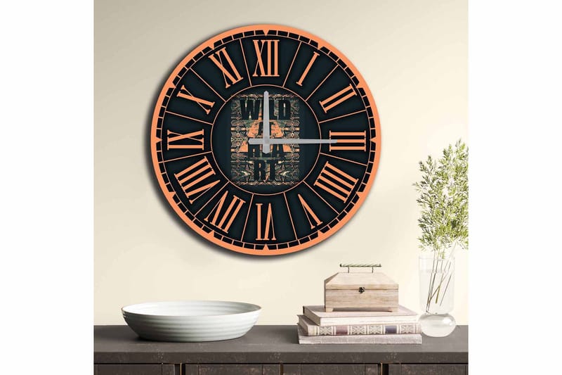 Diyadin Dekorklokke 50 cm Rund - Flerfarget - Interiør - Veggdekorasjon - Klokker