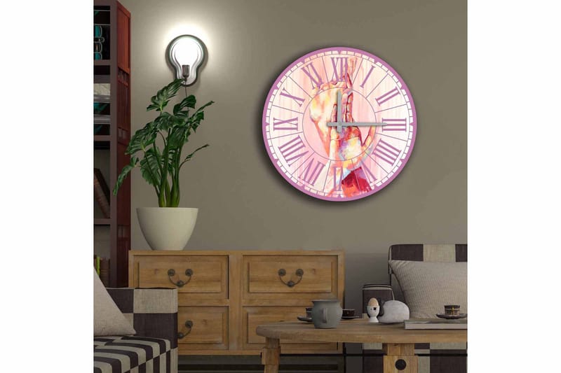 Diyadin Dekorklokke 50 cm Rund - Flerfarget - Interiør - Veggdekorasjon - Klokker