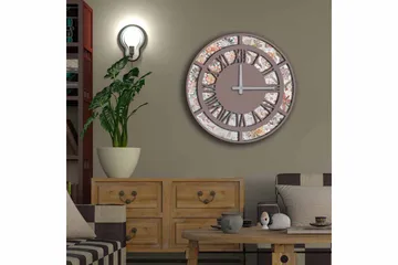 Diyadin Dekorklokke 50 cm Rund - Flerfarget - Interiør - Veggdekorasjon - Klokker