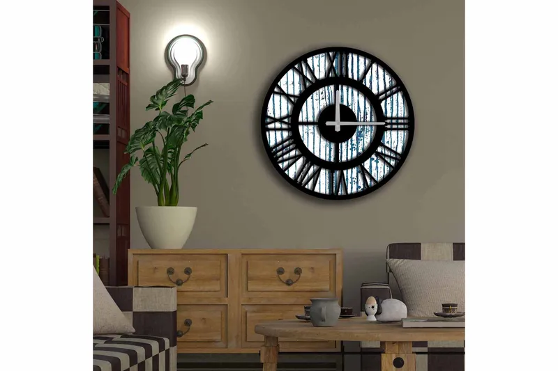 Diyadin Dekorklokke 50 cm Rund - Flerfarget - Interiør - Veggdekorasjon - Klokker