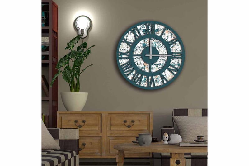 Diyadin Dekorklokke 50 cm Rund - Flerfarget - Interiør - Veggdekorasjon - Klokker