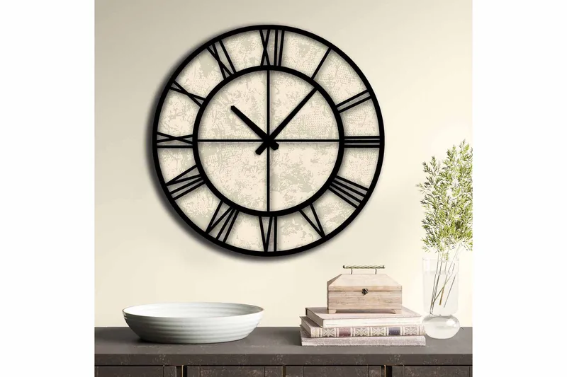 Diyadin Dekorklokke 50 cm Rund - Flerfarget - Interiør - Veggdekorasjon - Klokker