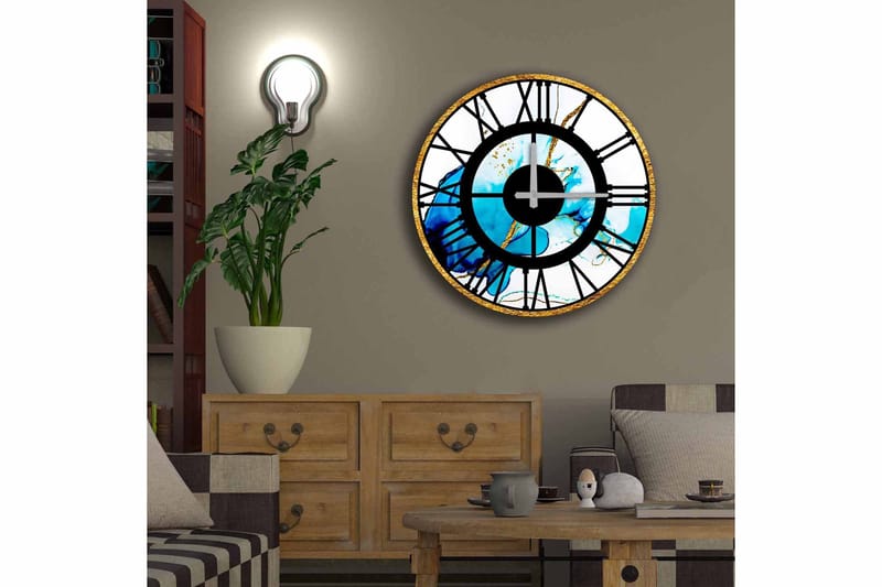 Diyadin Dekorklokke 50 cm Rund - Flerfarget - Interiør - Veggdekorasjon - Klokker