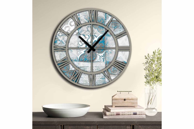 Diyadin Dekorklokke 50 cm Rund - Flerfarget - Interiør - Veggdekorasjon - Klokker