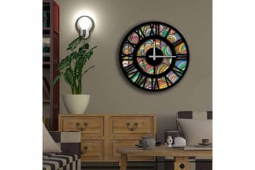 Diyadin Dekorklokke 50 cm Rund - Flerfarget - Interiør - Veggdekorasjon - Klokker