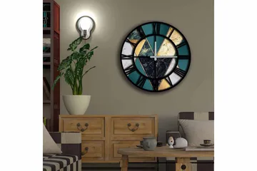 Diyadin Dekorklokke 50 cm Rund - Flerfarget - Interiør - Veggdekorasjon - Klokker