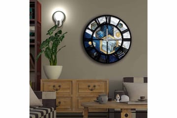 Diyadin Dekorklokke 50 cm Rund - Flerfarget - Interiør - Veggdekorasjon - Klokker