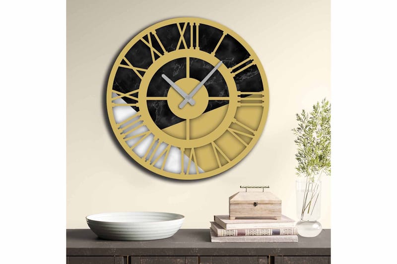 Diyadin Dekorklokke 50 cm Rund - Flerfarget - Interiør - Veggdekorasjon - Klokker