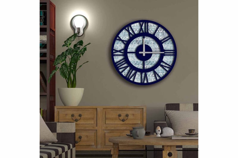 Diyadin Dekorklokke 50 cm Rund - Flerfarget - Interiør - Veggdekorasjon - Klokker