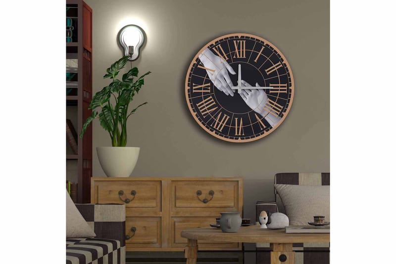 Diyadin Dekorklokke 50 cm Rund - Flerfarget - Interiør - Veggdekorasjon - Klokker