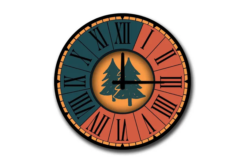 Diyadin Dekorklokke 50 cm Rund Floral, Flerfarget