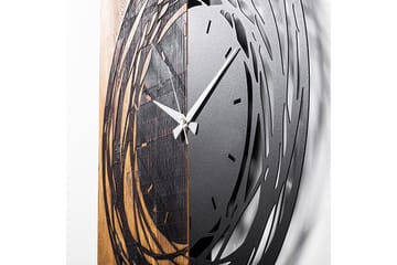 Musemolen Veggklokke Abstrakt - Svart|Lys Valnøtt - Interiør - Veggdekorasjon - Klokker