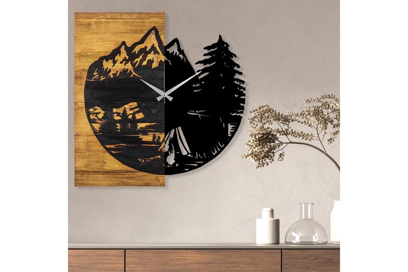 Musemolen Veggklokke Skog - Svart|Valnøtt - Interiør - Veggdekorasjon - Klokker