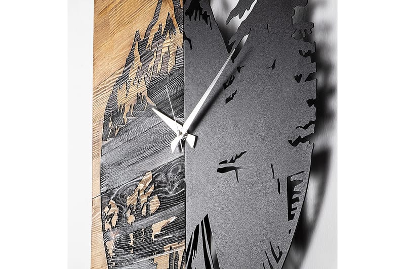 Musemolen Veggklokke Skog - Svart|Valnøtt - Interiør - Veggdekorasjon - Klokker