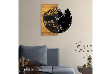 Musemolen Veggklokke Skog - Svart|Valnøtt - Interiør - Veggdekorasjon - Klokker