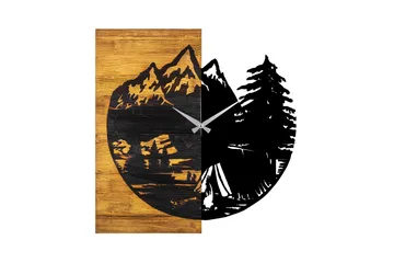 Musemolen Veggklokke Skog - Svart|Valnøtt - Interiør - Veggdekorasjon - Klokker