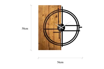 Musemolen Veggklokke - Svart|Lys Valnøtt - Interiør - Veggdekorasjon - Klokker