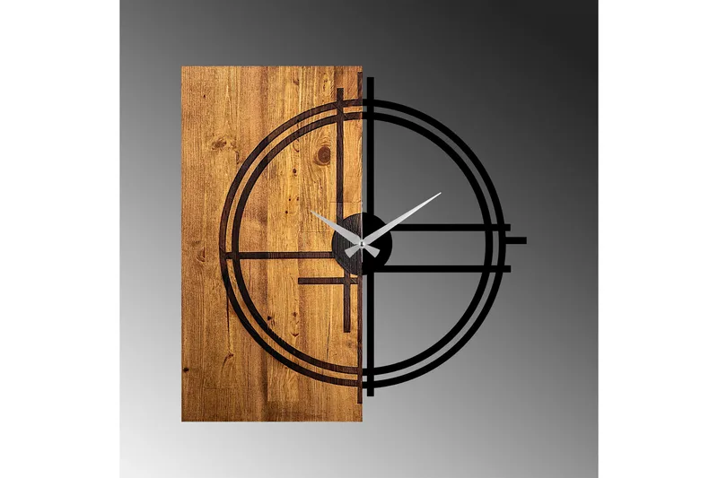 Musemolen Veggklokke - Svart|Lys Valnøtt - Interiør - Veggdekorasjon - Klokker