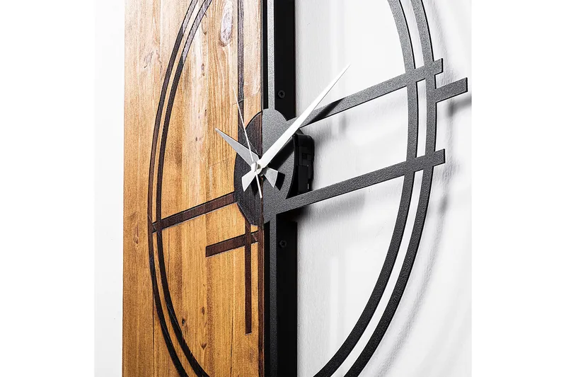 Musemolen Veggklokke - Svart|Lys Valnøtt - Interiør - Veggdekorasjon - Klokker