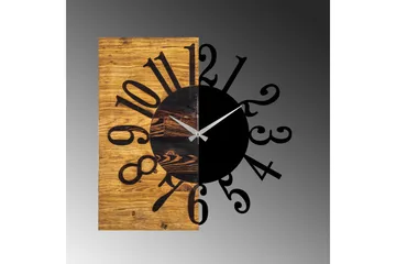 Musemolen Veggklokke - Svart|Valnøtt - Interiør - Veggdekorasjon - Klokker