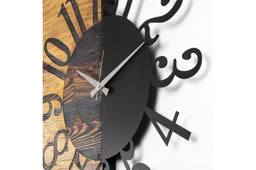 Musemolen Veggklokke - Svart|Valnøtt - Interiør - Veggdekorasjon - Klokker