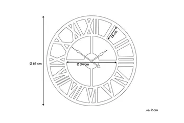 Nottwil Veggklokke 61 cm - Gull - Interiør - Veggdekorasjon - Klokker
