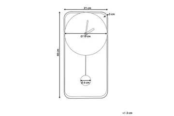 Pendelur Beliani Servoz Black||GOLD - Interiør - Veggdekorasjon - Klokker - Urverk til veggklokke