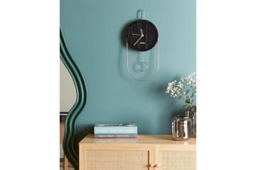 Pendelur Beliani Sierre Ljus trä/svart Black||Silver - Interiør - Veggdekorasjon - Klokker - Urverk til veggklokke