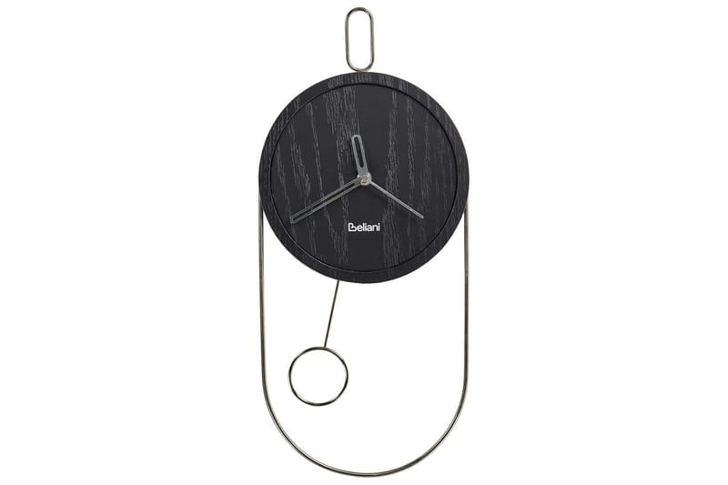 Pendelur Beliani Sierre Ljus trä/svart Black||Silver - Interiør - Veggdekorasjon - Klokker - Urverk til veggklokke