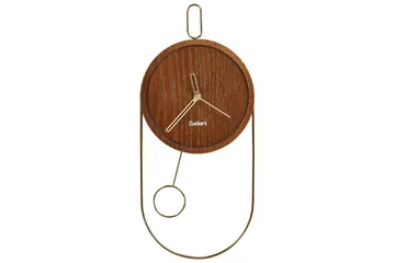 Pendelur Beliani Sierre Ljus trä/svart Dark colored wood||GOLD - Interiør - Veggdekorasjon - Klokker - Urverk til veggklokke