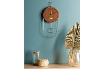 Pendelur Beliani Sierre Ljus trä/svart Dark colored wood||GOLD - Interiør - Veggdekorasjon - Klokker - Urverk til veggklokke