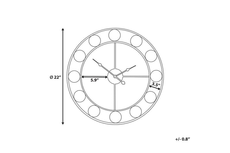 Reiden Veggklokke 56 cm - Flerfarget - Interiør - Veggdekorasjon - Klokker