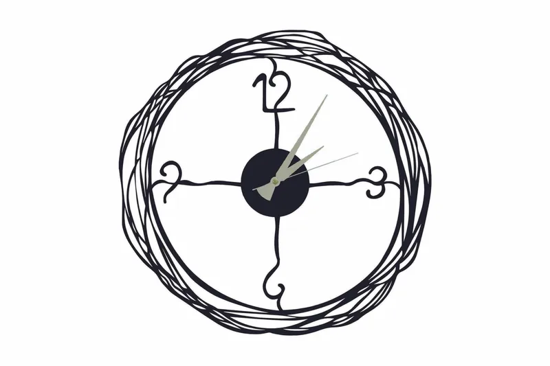 Salechard Veggklokke 50x50 cm, Metall/Svart