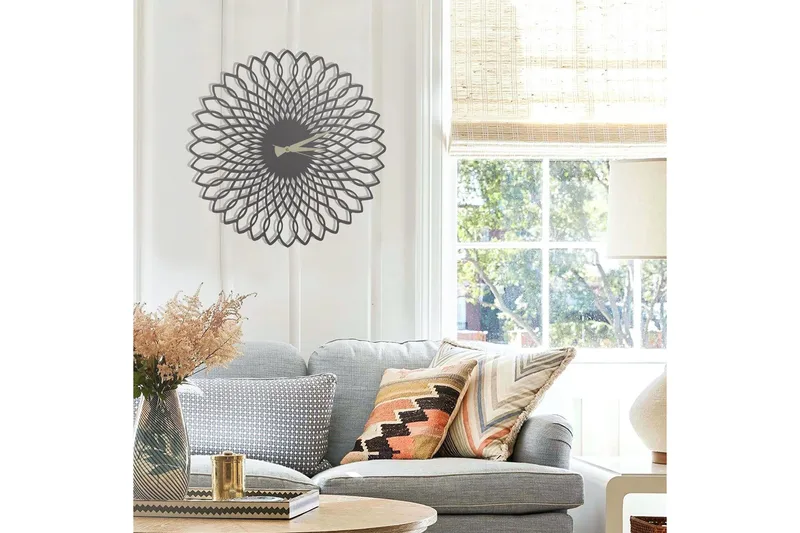 Salechard Veggklokke 50x50 cm - Metall/Svart - Interiør - Veggdekorasjon - Klokker