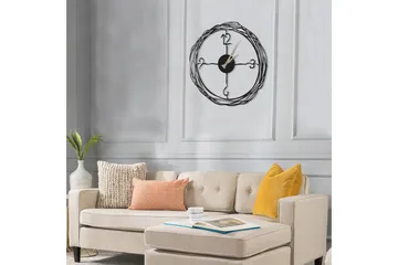 Salechard Veggklokke 50x50 cm - Metall/Svart - Interiør - Veggdekorasjon - Klokker