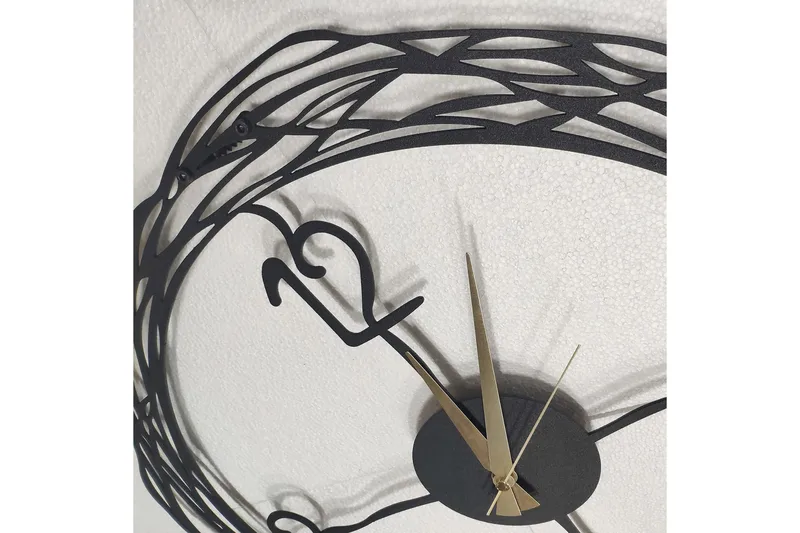 Salechard Veggklokke 50x50 cm - Metall/Svart - Interiør - Veggdekorasjon - Klokker