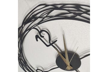 Salechard Veggklokke 50x50 cm - Metall/Svart - Interiør - Veggdekorasjon - Klokker
