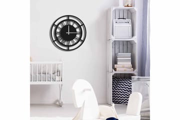 Shentala Veggklokke 49x49 cm - Metall/Svart - Interiør - Veggdekorasjon - Klokker