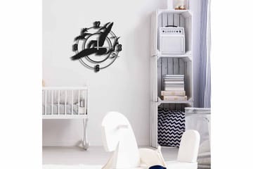 Shentala Veggklokke 49x49 cm - Metall/Svart - Interiør - Veggdekorasjon - Klokker