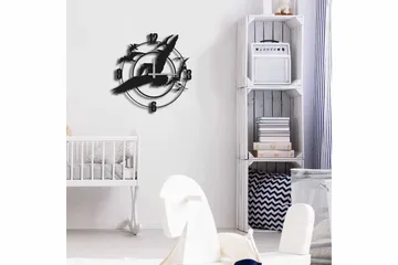 Shentala Veggklokke 49x49 cm - Metall/Svart - Interiør - Veggdekorasjon - Klokker