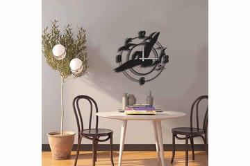 Shentala Veggklokke 49x49 cm - Metall/Svart - Interiør - Veggdekorasjon - Klokker