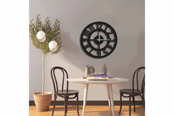 Shentala Veggklokke 49x49 cm - Metall/Svart - Interiør - Veggdekorasjon - Klokker