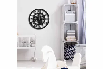 Shentala Veggklokke 49x49 cm - Metall/Svart - Interiør - Veggdekorasjon - Klokker