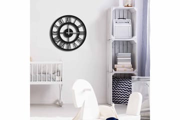 Shentala Veggklokke 49x49 cm - Metall/Svart - Interiør - Veggdekorasjon - Klokker