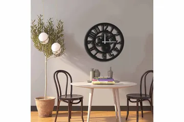 Shentala Veggklokke 49x49 cm - Metall/Svart - Interiør - Veggdekorasjon - Klokker