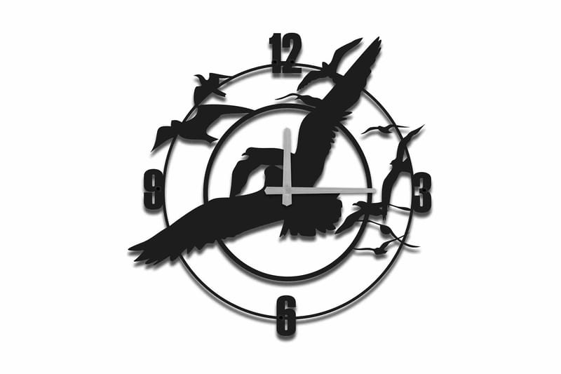 Shentala Veggklokke 49x49 cm, Metall/Svart